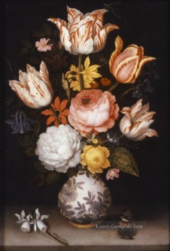 Klassik Blumen Werke - Bosschaert Ambrosius Stillleben mit Blumen in einer Vase aus Porzellan